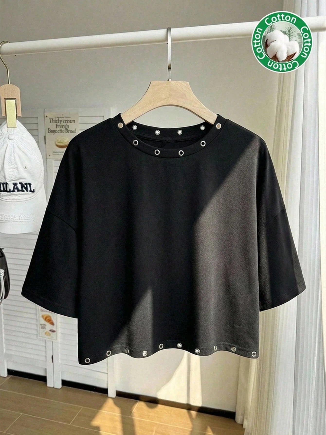 Comfortcana Casual Cropped Round Neck Short Sleeve T-Shirt, Suitable For Summer Zipper Top Latest Tops Women New Arrivals Crop Ladies Shirt