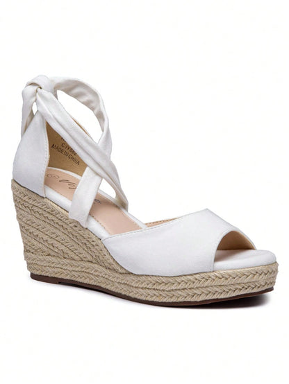 Comfyshoes Women's Rome Open Toe Espadrilles Platform Wedge Sandals