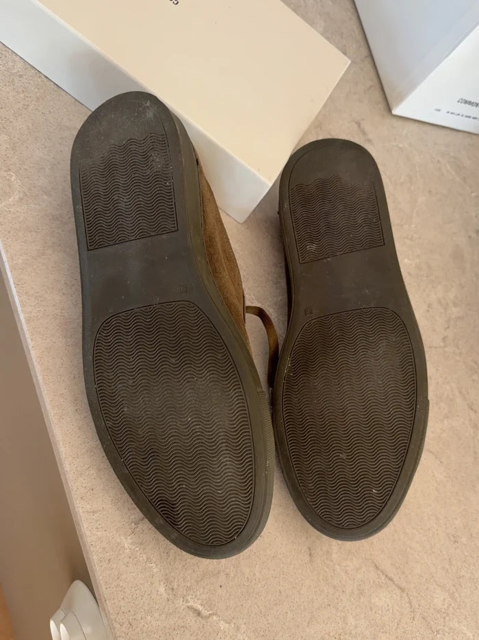 Common Projects Ach Low In Suede Army Green-sneakers
