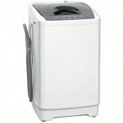 Compact Washer, Portable Washing Machine, Full Automatic Washer With 8 Programs And 6 Water Levels, White