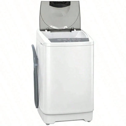 Compact Washer, Portable Washing Machine, Full Automatic Washer With 8 Programs And 6 Water Levels, White