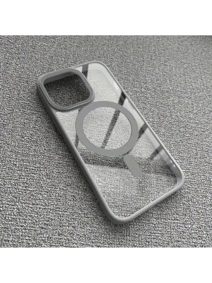 Compatible 16/15/14/13/12 Pro Max Plus Magnetic Macaron Phone Case, Shockproof Protection, Classic Mixed Transparent Phone Case