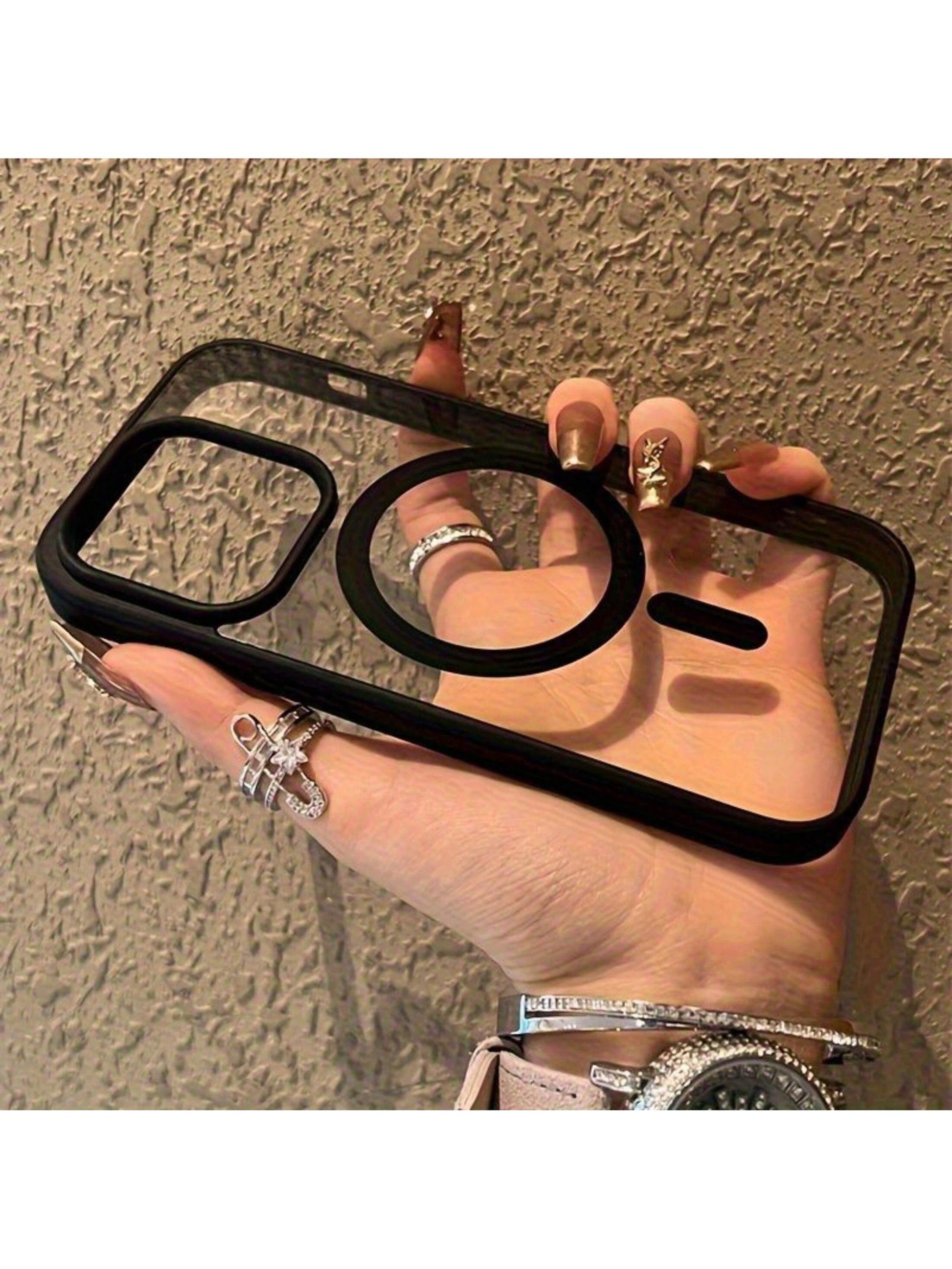 Compatible 16/15/14/13/12 Pro Max Plus Magnetic Macaron Phone Case, Shockproof Protection, Classic Mixed Transparent Phone Case
