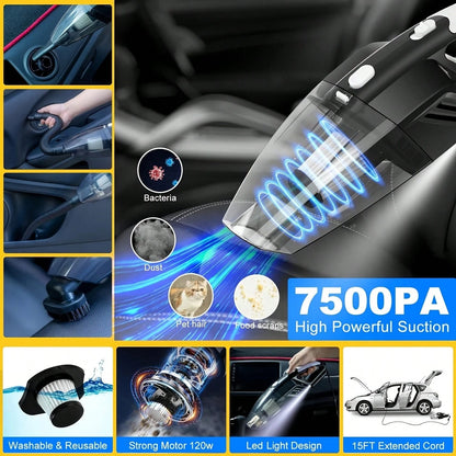 Complete Car Wash Cleaning Tool Kit, Car Wash Bag, Equipped With Vacuum Cleaner, Brushes, Windshield Cleaning Tools, Durable Dust Remover, Towels, 19 Professional Interior Car Care Tools, High-Quality