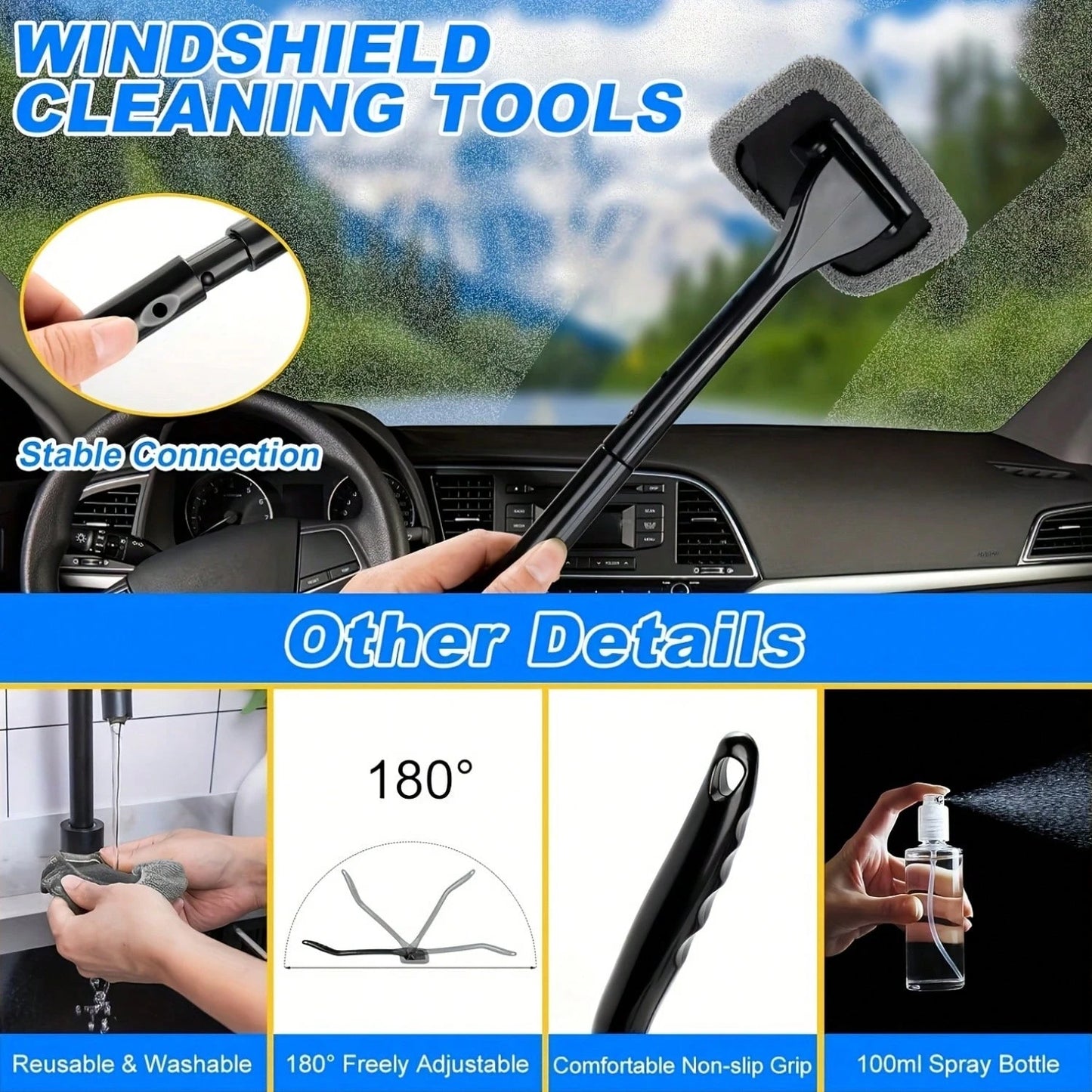 Complete Car Wash Cleaning Tool Kit, Car Wash Bag, Equipped With Vacuum Cleaner, Brushes, Windshield Cleaning Tools, Durable Dust Remover, Towels, 19 Professional Interior Car Care Tools, High-Quality