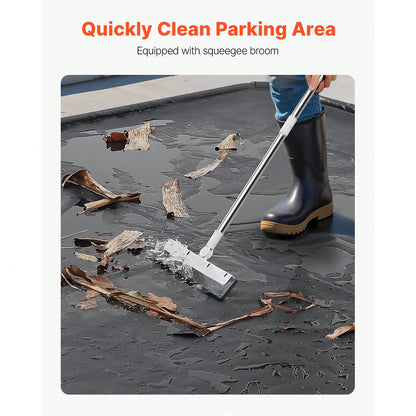 Containment Mat, 8 Ft 6 In X 20 Ft, Non-Slip PVC Garage Floor Mat With A Cleaning Squeegee, Heavy Duty Durable Waterproof Protection From Snow, Rain And Mud For Cars SUVs Trucks Parking, Black
