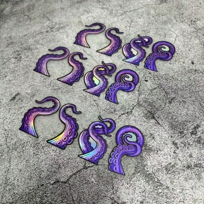 Cool Holographic Octopus Sticker, Unique Marine Creature Style, Durable And Long-Lasting, Suitable For Luggage, Skateboard And Other Items, A Bright Choice For Street Decoration.