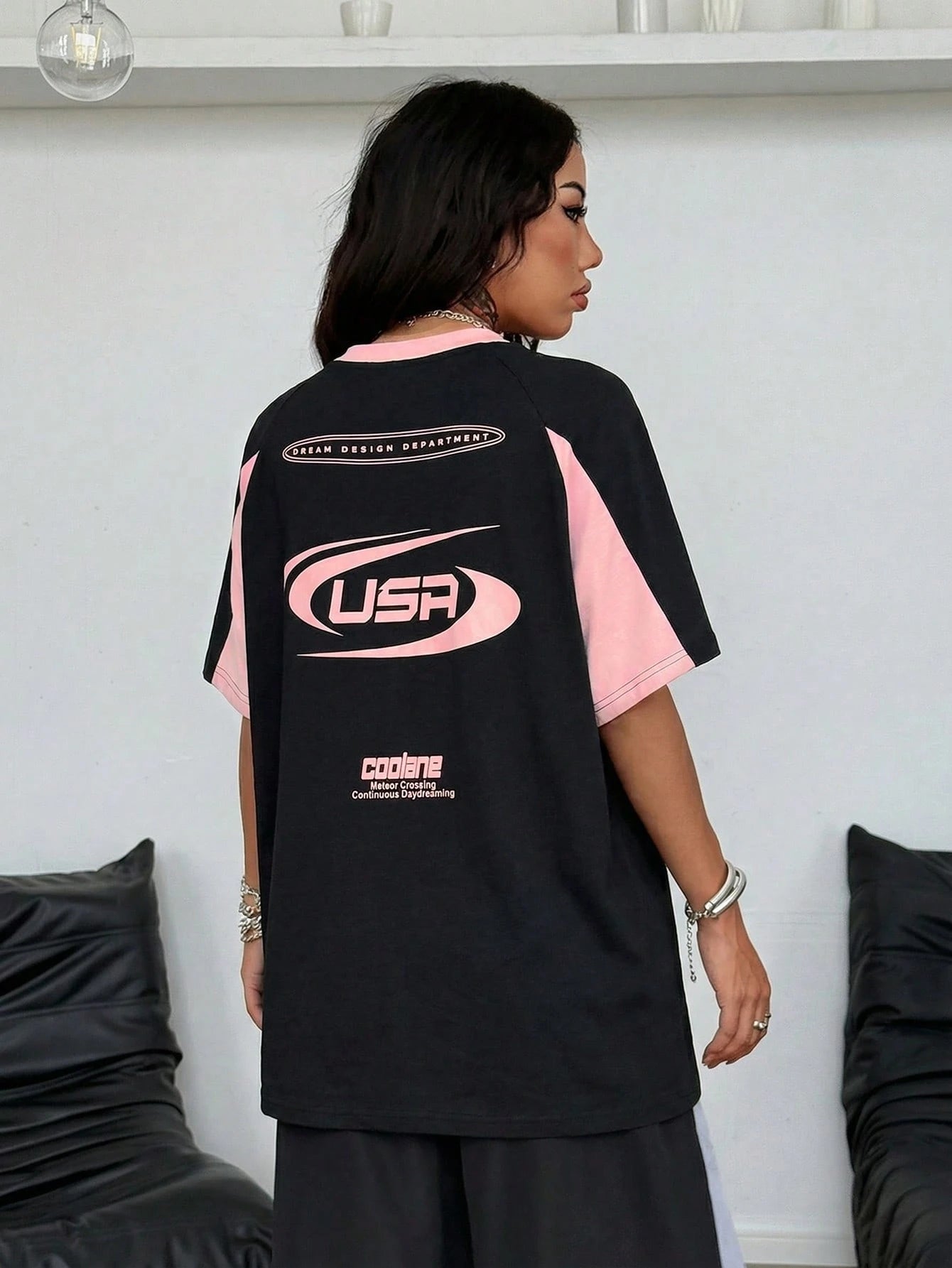 Coolane Women's Men's Plus Size Streetwear Teacher Game Day Cotton Event Letter Printed Pink Short Sleeve Oversize Jersey T-Shirt Summer Fall Sport