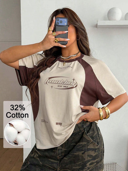 Coolane Women's Men's Plus Size Streetwear Teacher Game Day Cotton Event Letter Printed Pink Short Sleeve Oversize Jersey T-Shirt Summer Fall Sport