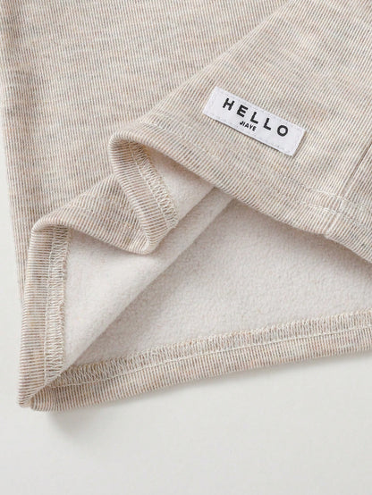 Cozy Pixies Baby Boy Baby Boy Thermal Lined Thick High Neck Long Sleeve T-Shirt Base Layer Knit Top, Fall And Winter Clothes, Comfortable Skin-Friendly Versatile Casual Daily Fashion Cute, Suitable Fo