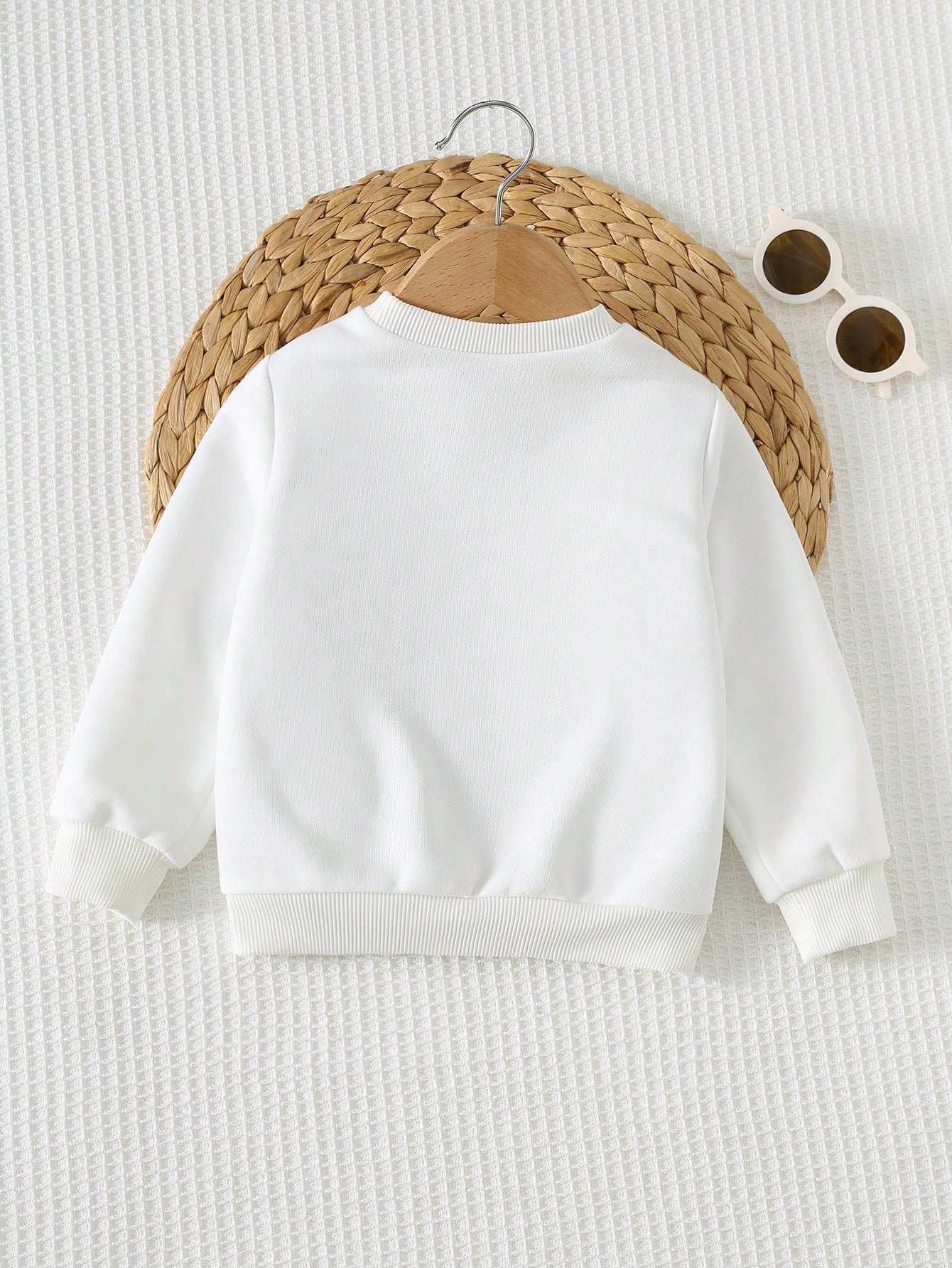 Cozy Pixies Baby Boy Cartoon Bear Pattern Crew Neck Long Sleeve Pullover Sweatshirt Clothes With Full T-Shirt Print Autumn Top