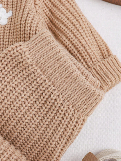 Cozy Pixies Newborn Baby Boy Baby Girl Letter Pattern Knit Soft Crew Neck Long Sleeve Pullover Autumn Top Elastic Waist Long Pants Sweater 2 Pieces Set