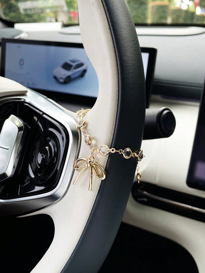 Creative Alloy Butterfly Car Decorative Pendant, Car Hanging Ornament, Car Steering Wheel Pendant, Car Interior Accessory, Meaningful Holiday Gift.