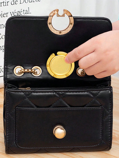 Creative Bag Hanging Rack Handbag Hook Folding Storage Rack Portable Key Ring Alloy Table Hook Hardware Home Organizer,Bag Accessories