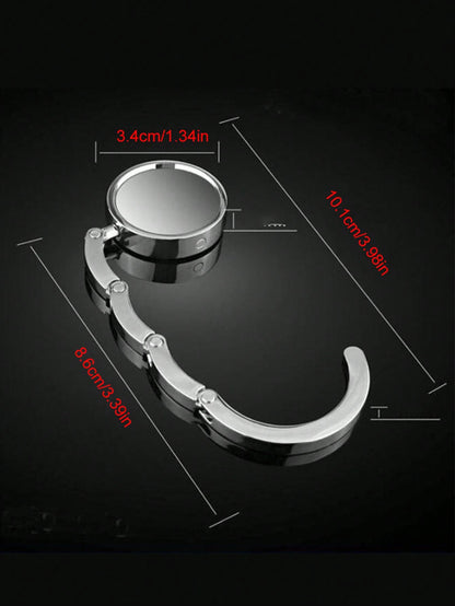 Creative Bag Hanging Rack Handbag Hook Folding Storage Rack, Portable Key Ring Alloy Table Hook Hardware Home Organizer, Bag Accessories Bag Table Hanger Collection Desk Hooks for Purse, Restaurant Ba