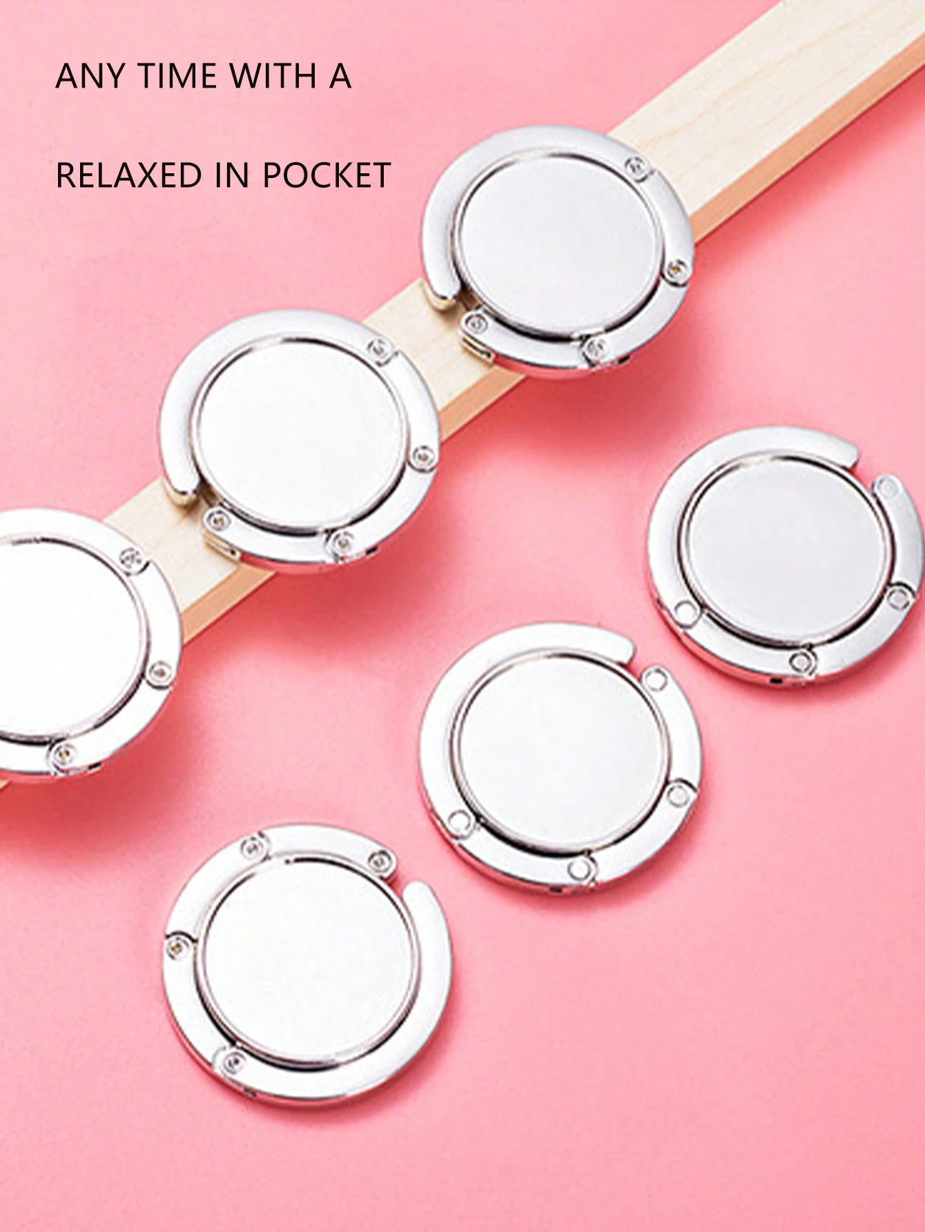 Creative Bag Hanging Rack Handbag Hook Folding Storage Rack, Portable Key Ring Alloy Table Hook Hardware Home Organizer, Bag Accessories Bag Table Hanger Collection Desk Hooks for Purse, Restaurant Ba