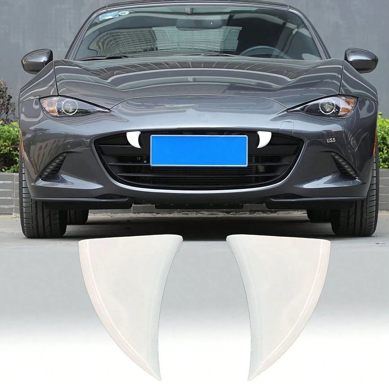 Creative Car Teeth Accessory, Halloween Theme Fang Design, Easy Installation, Transform Your Car's Appearance