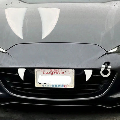 Creative Car Teeth Accessory, Halloween Theme Fang Design, Easy Installation, Transform Your Car's Appearance