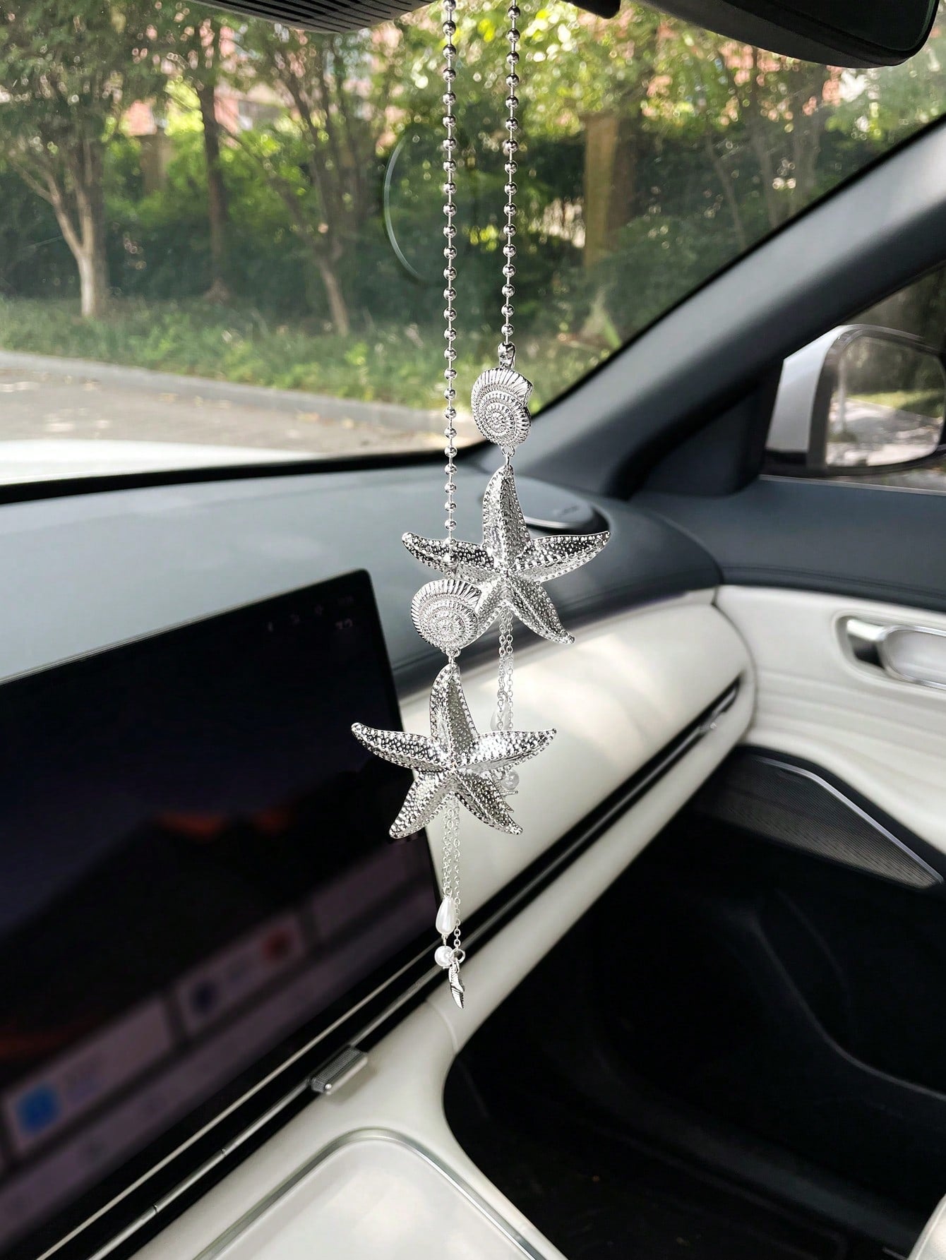 Creative Starfish Car Hanging Ornament, Rearview Mirror Decoration, Car Interior Hanging Decor, Car Rearview Mirror Decorative Pendant