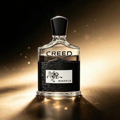 Creed Aventus EDP 100ml Top Notes: Bergamot, Apple Middle Notes: Pineapple, Patchouli Base Notes: Birch, Musk Men's Perfume In A Transparent Textured Black Bottle