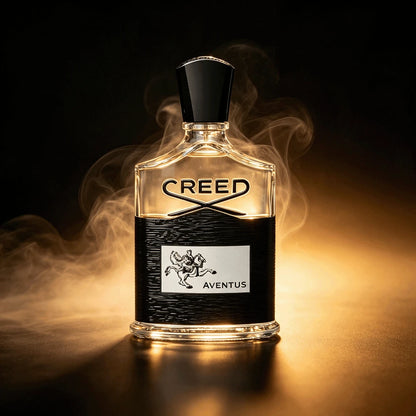 Creed Aventus EDP 100ml Top Notes: Bergamot, Apple Middle Notes: Pineapple, Patchouli Base Notes: Birch, Musk Men's Perfume In A Transparent Textured Black Bottle