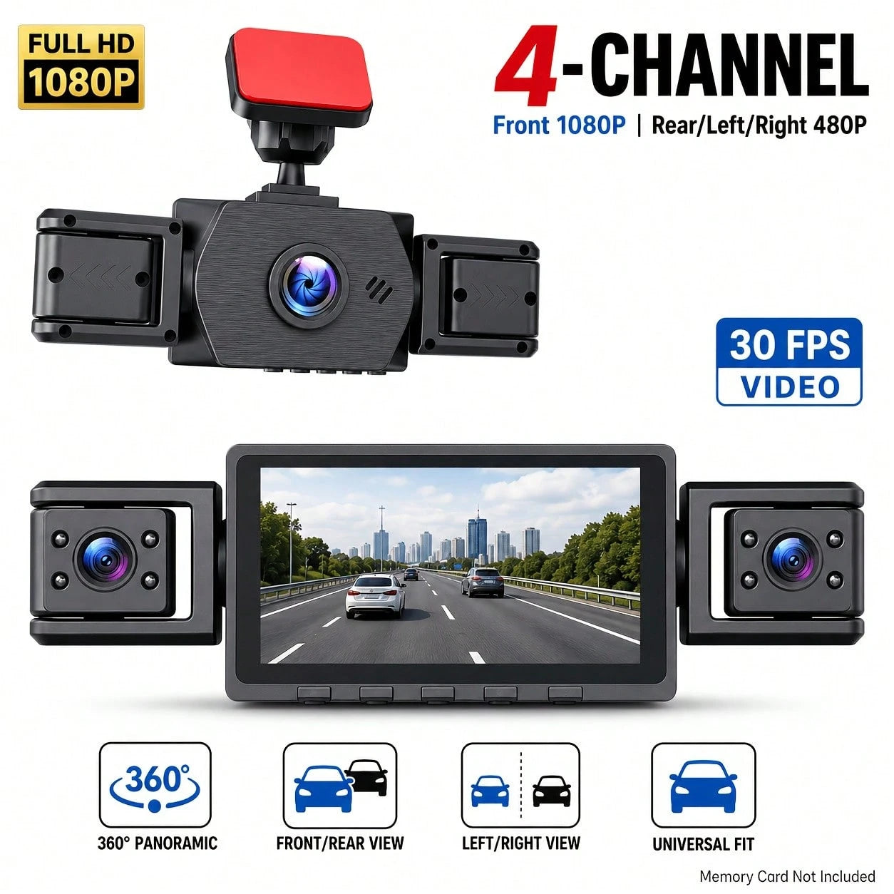Curear Dashcam + 3-In-1 Data Cable Dashcam