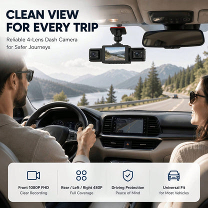 Curear Dashcam + 3-In-1 Data Cable Dashcam