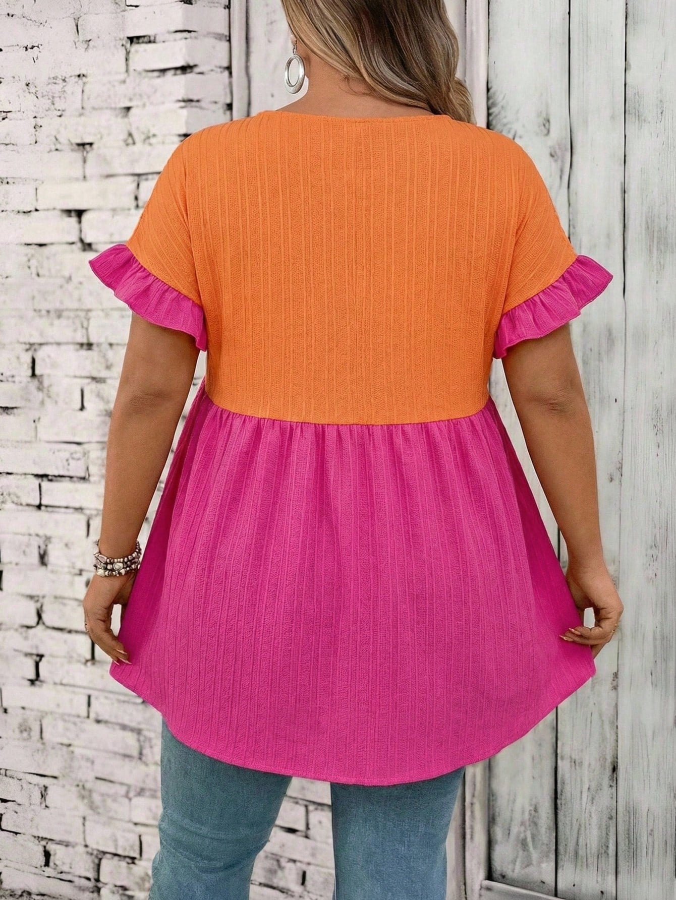 CURVE+ Plus Size Flower Print Casual Vacation Shirt Summer/Country/Beach Vacation/Beach Wear