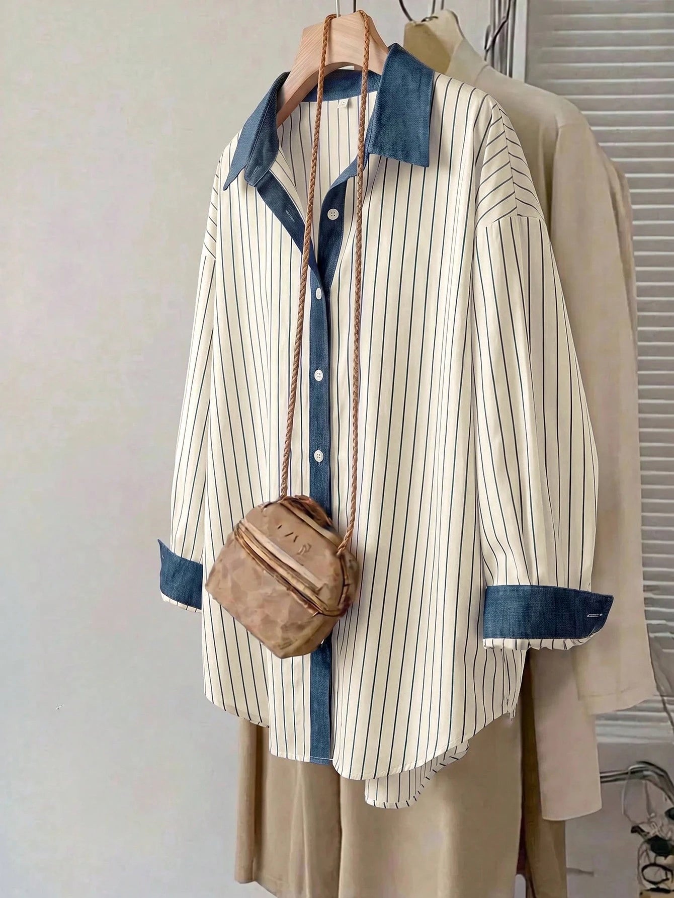 CURVE+ Plus Size Women's Autumn Casual Daily Wear, Plus Size Women's Long Sleeve Shirt, Casual Loose Comfortable Long Style, New Year Home Decor, Autumn Shirt, Women's Casual Loose Comfortable L