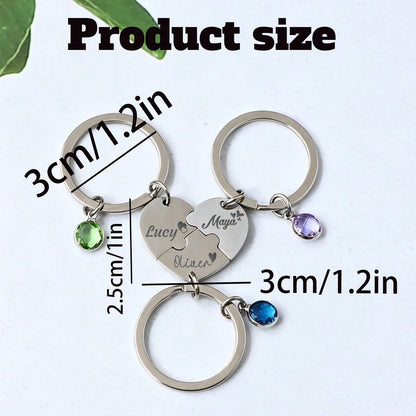 Custom Initial & Name Keychain, Personalized Round Letter Keyring, Unisex, Fashion Bag Charm, Couple Customized Letter Keychain, Anniversary Gift