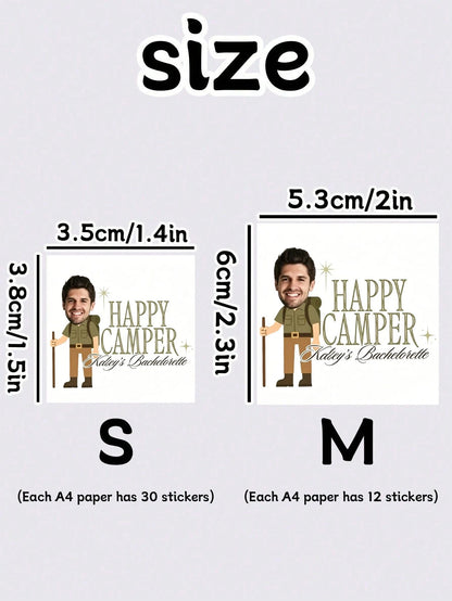 Custom Photo Temporary Tattoo Stickers, Personalized Name Face Tattoo Stickers, Customizable Bachelor Party Tattoo Stickers, Customizable Image Funny Body Decoration Stickers, Suitable For Bridal Show