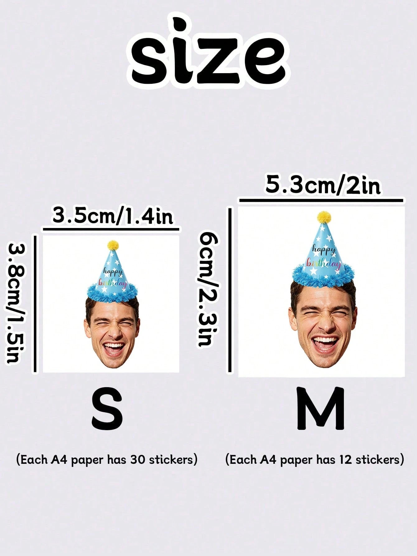 Customizable Temporary Birthday Face Tattoos, Personalized Photo And Text Tattoo Stickers, Cute Party Hat-Shaped Body Decorations, Customizable Celebratory Tattoos, Customizable Pictures, Holiday Part