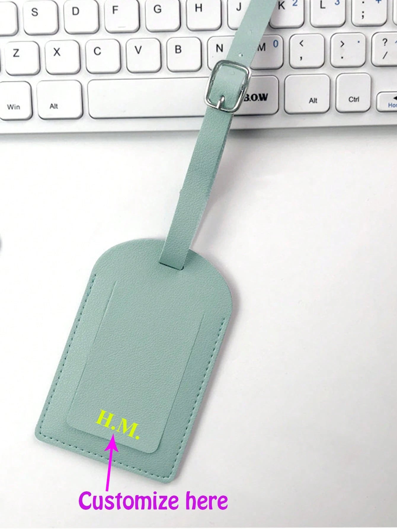 Customized 1pc Smooth PU Leather Classic Slim Travel Air Luggage Tag With Signature Name Card For Men Women Wedding Gift Letter Portable,Multifunction,Versatile,Lightweight,Functional,Practical Fashio