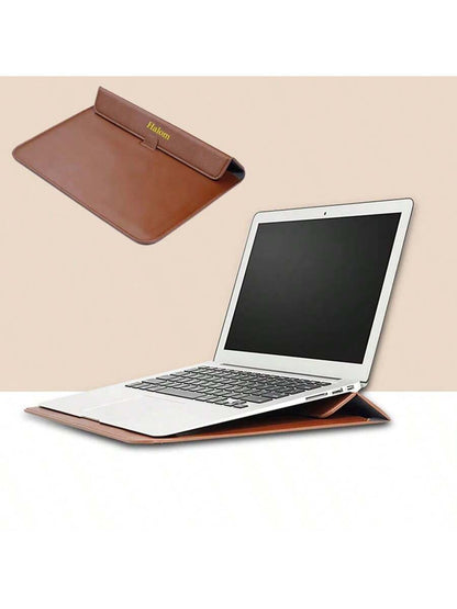 Customized Name Letters Smooth PU Leather Men Women Laptop Sleeve Pouch For Air Pro Retina 13 15 Inch Case Personalized Initials 13.3 15.4 Inch Sleeve Envelope Bag PU Leather Laptop Notebook Bracket S