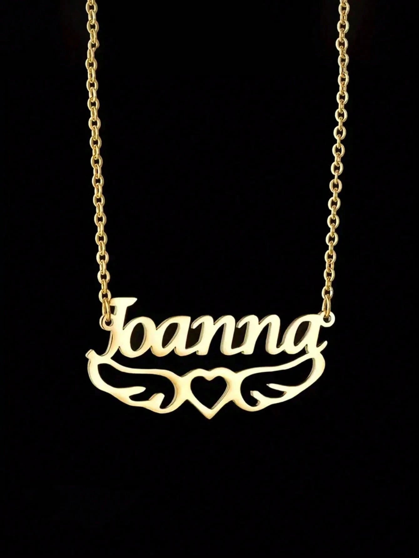 Customized Name Necklace, Personalized Stainless Steel Jewelry, Heart Crown Pendant, Fashionable Gift
