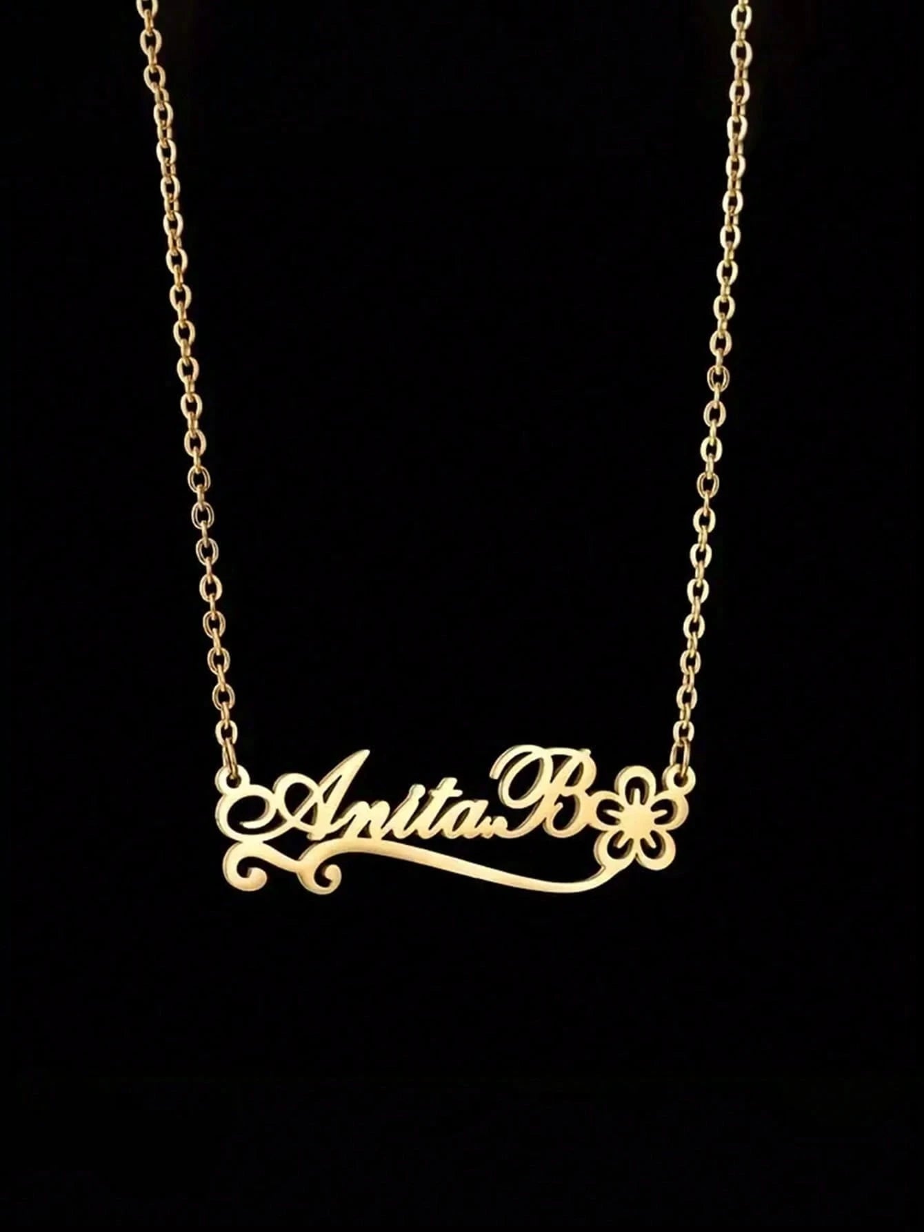 Customized Name Necklace, Personalized Stainless Steel Jewelry, Heart Crown Pendant, Fashionable Gift
