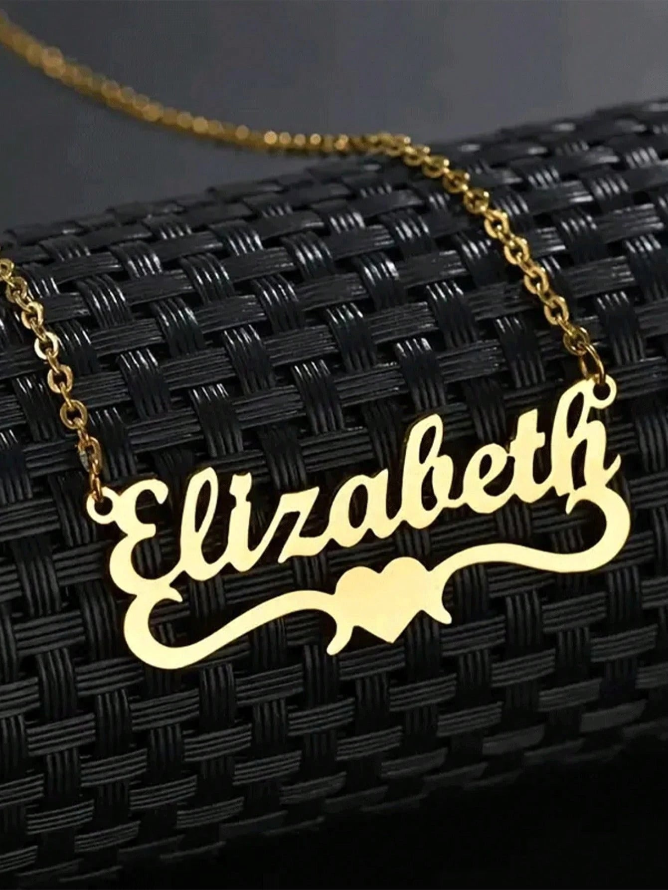 Customized Name Necklace, Personalized Stainless Steel Jewelry, Heart Crown Pendant, Fashionable Gift