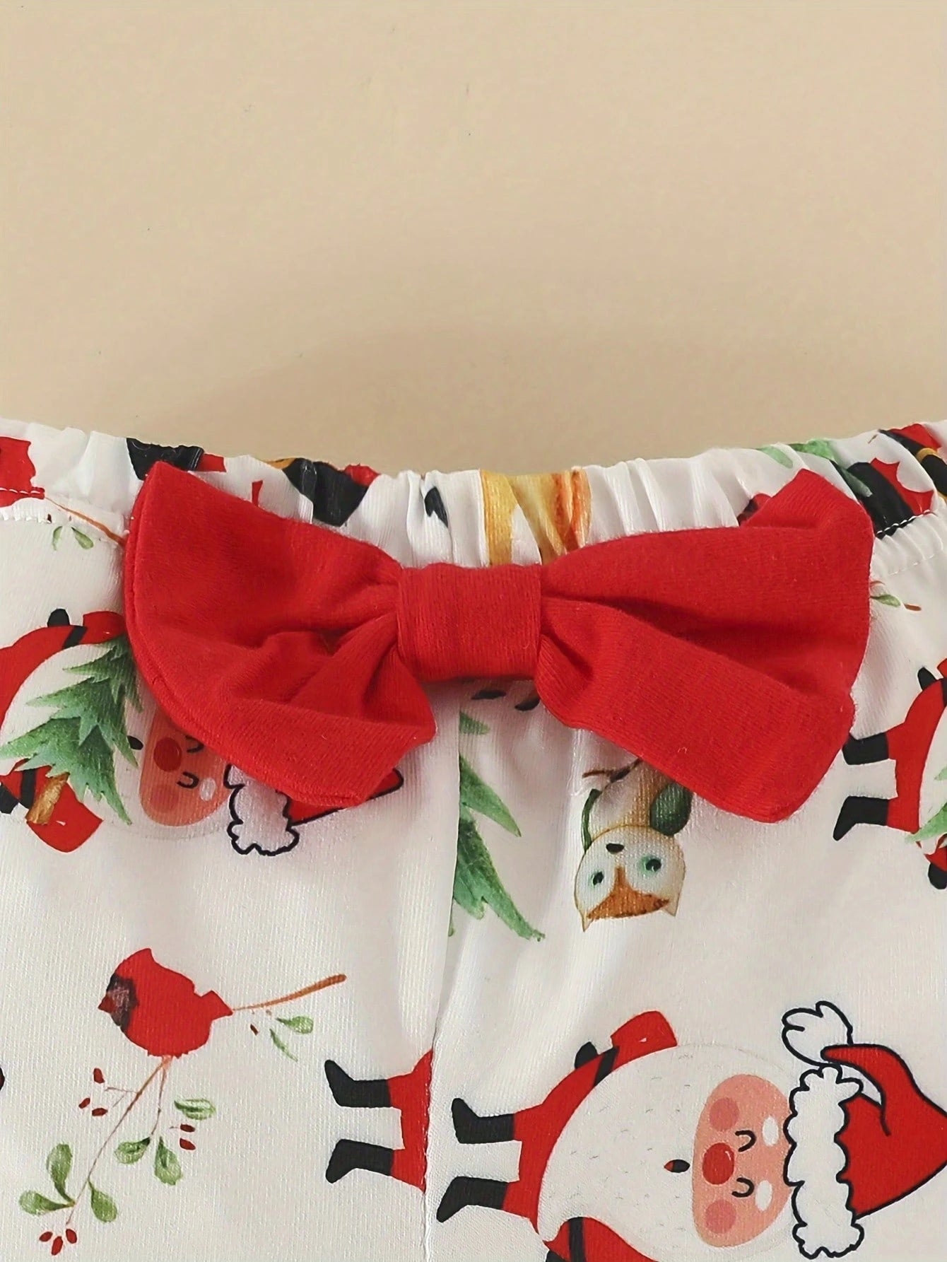 Cute 3-Piece Baby Girl Christmas Outfit Set- 'Stealing Christmas Baby' Long Sleeve Romper, Festive Flared Pants, And Matching Headband- Soft Cotton Blend, Comfortable For Autumn And Winter, Perfect