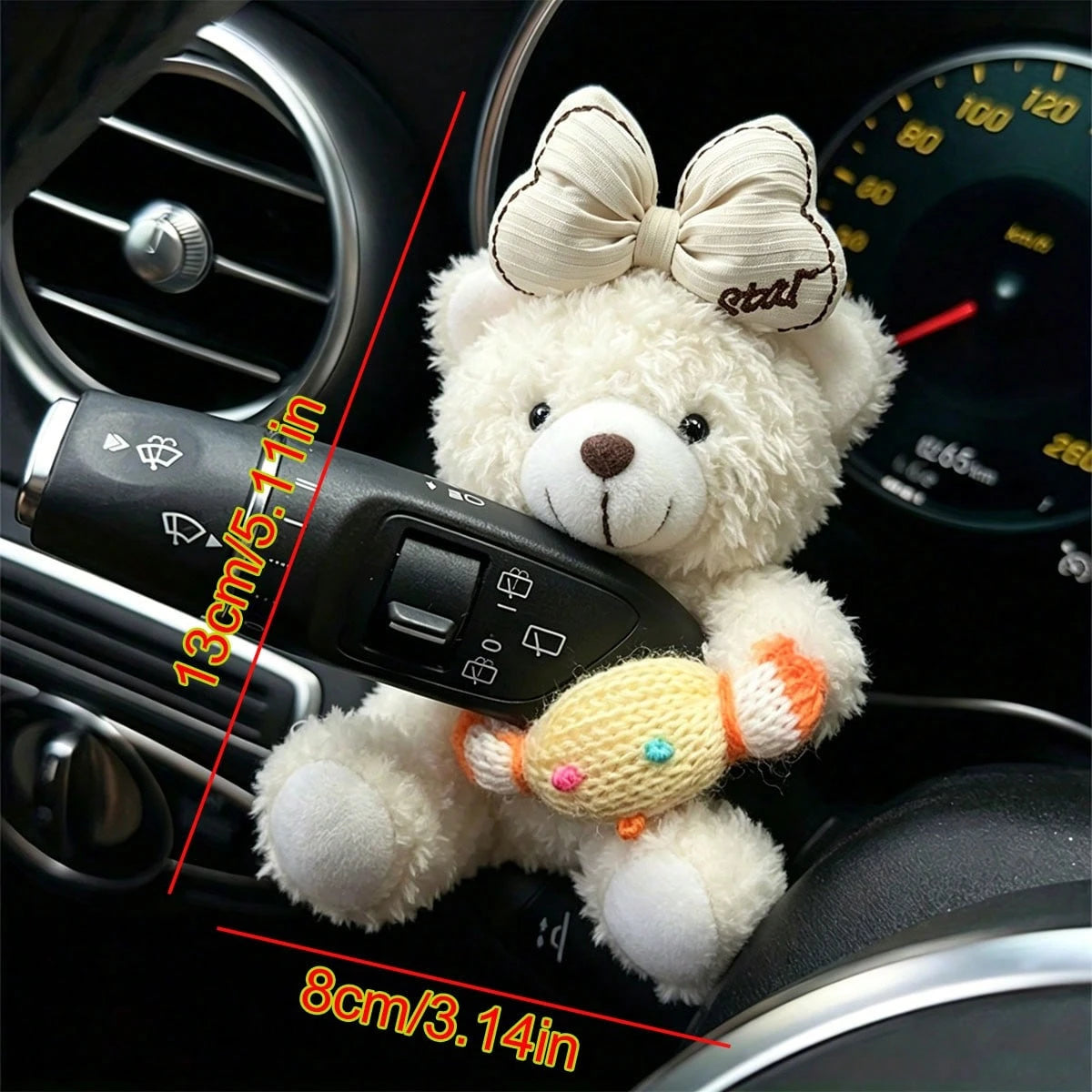 Cute Bear Car Gear Shift Knob Decor- Dashboard Ornament, Creative Warm Auto Interior Accessories As Gift Idea, Car, Car Accessories, Auto, Car Essential, Car Interior Accessories, Car Decor