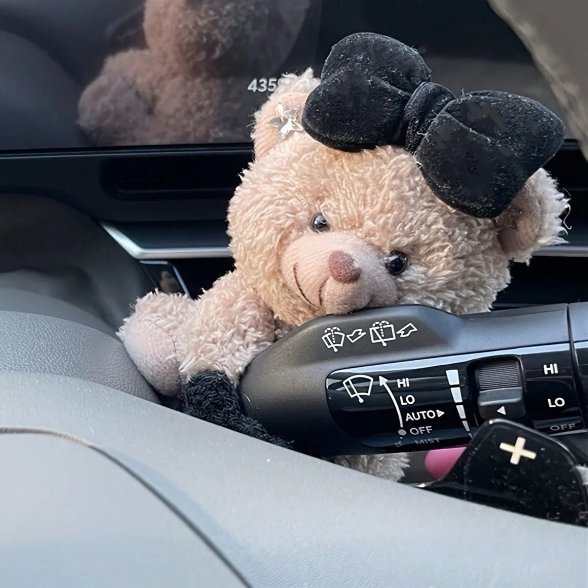 Cute Bear Car Gear Shift Knob Decor- Dashboard Ornament, Creative Warm Auto Interior Accessories As Gift Idea, Car, Car Accessories, Auto, Car Essential, Car Interior Accessories, Car Decor