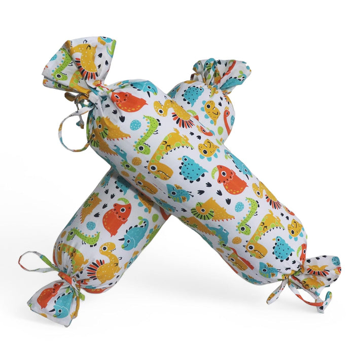 Cute Dinos - Set of 2 Side Pillows for Kids above 12 Years