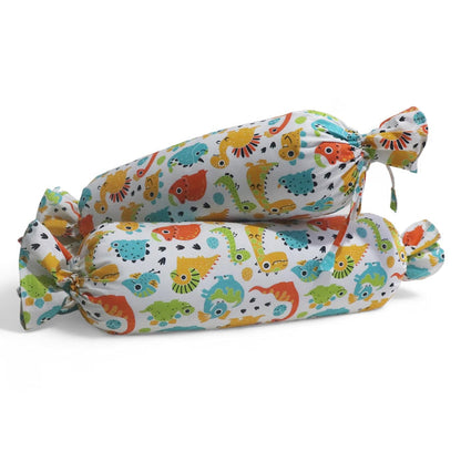 Cute Dinos - Set of 2 Side Pillows for Kids above 12 Years