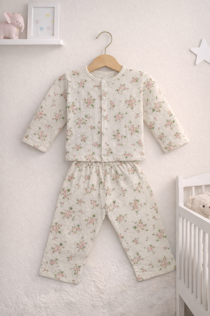Cute Garden| Premium Crinkled Double Layered Soft Unisex Muslin Set for New Born to 6 Years