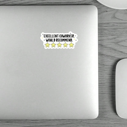 Cute Sarcastic Corporate Office Humor Sticker Excellent Coworker Saying Job Vibe Decal Aesthetic Stationery Journaling Scrapbook Gift For Laptops Water Bottles Notebooks Cups Journals Lockers For Stud