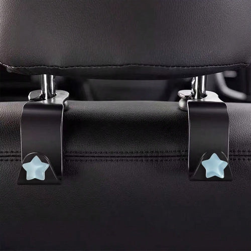 Cute Star-Shaped Car Interior Decor, Seat Headrest Hooks, Front Seat Hooks, Car Hanging Hooks, Rear Seat Hooks, Headrest Hooks, Universal Car Accessories. Give Your Car Hooks As A Gift To Family, Frie