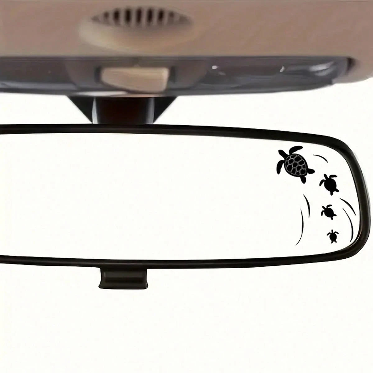 Cute Turtle Swimming In The Ocean Rearview Mirror Sticker, Suitable For Cars, Motorcycles And More