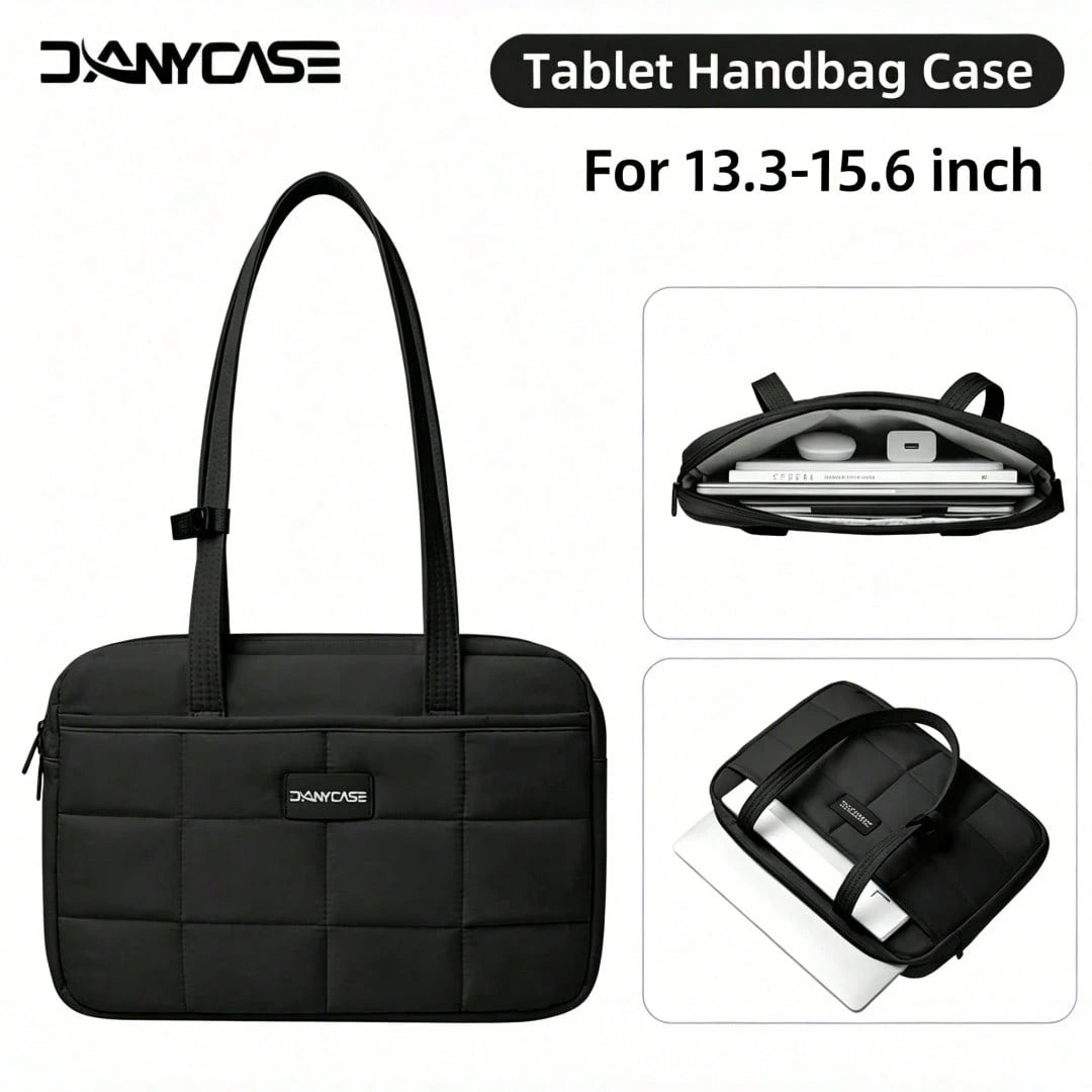 DANYCASE 13.3-15.6 Inch Laptop Bag Portable Computer Storage Bag Lightweight Handheld Solid Color Tablet Case Unisex, Laptop Bag For Men