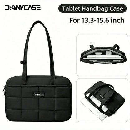 DANYCASE 13.3-15.6 Inch Laptop Bag Portable Computer Storage Bag Lightweight Handheld Solid Color Tablet Case Unisex, Laptop Bag For Men