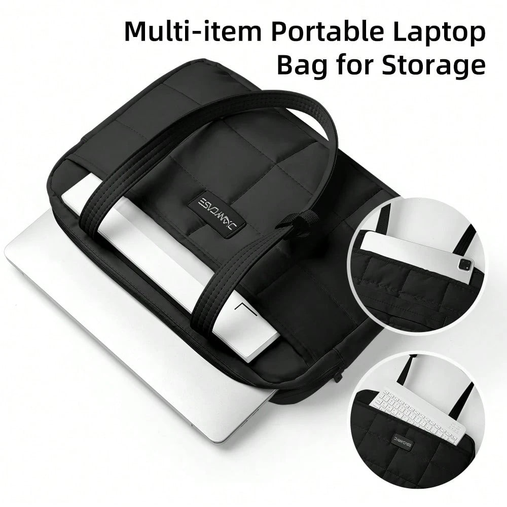 DANYCASE 13.3-15.6 Inch Laptop Bag Portable Computer Storage Bag Lightweight Handheld Solid Color Tablet Case Unisex, Laptop Bag For Men