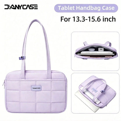 DANYCASE 13.3-15.6 Inch Laptop Bag Portable Computer Storage Bag Lightweight Handheld Solid Color Tablet Case Unisex, Laptop Bag For Men